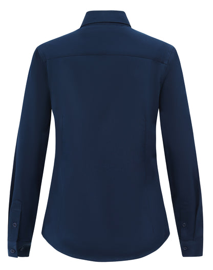 Winning Spirit - Womens Smart Casual Cotton Blend L/S Shirt - M8009L