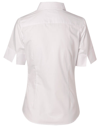 Winning Spirit-Women's Fine Twill Short Sleeve Shirt-M8030S