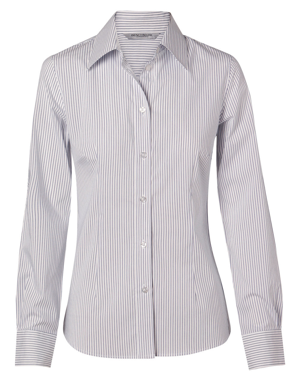 Winning Spirit-Women's Ticking Stripe Long Sleeve Shirt-M8200L