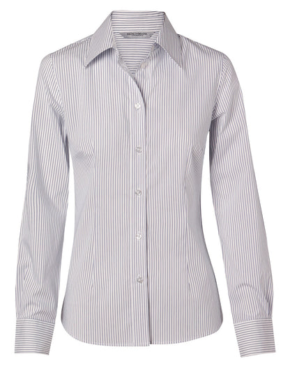 Winning Spirit-Women's Ticking Stripe Long Sleeve Shirt-M8200L
