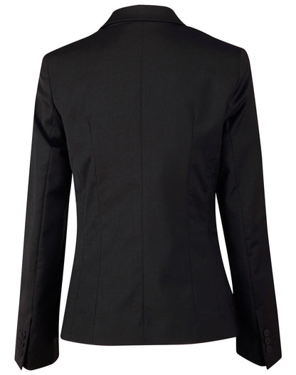 Winning Spirit - M9201 Ladies’ Wool Blend Stretch One Button Cropped Jacket
