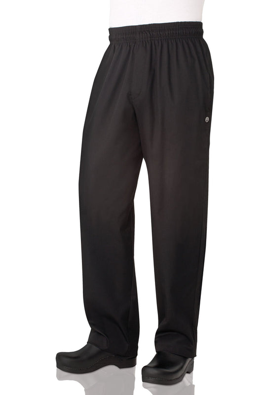 Chef Works - Essential Baggy Zip-Fly Chef Pants - Black - NBBZ