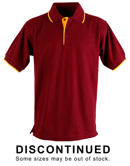 Winning Spirit -Men's Contrast Pique Short Sleeve Polo -PS08