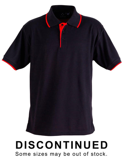 Winning Spirit -Men's Contrast Pique Short Sleeve Polo -PS08