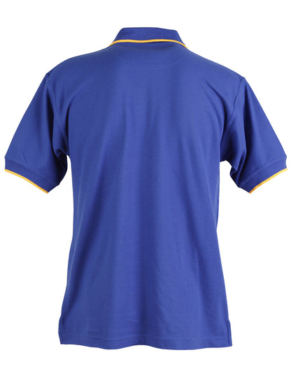 Winning Spirit -Men's Contrast Pique Short Sleeve Polo -PS08