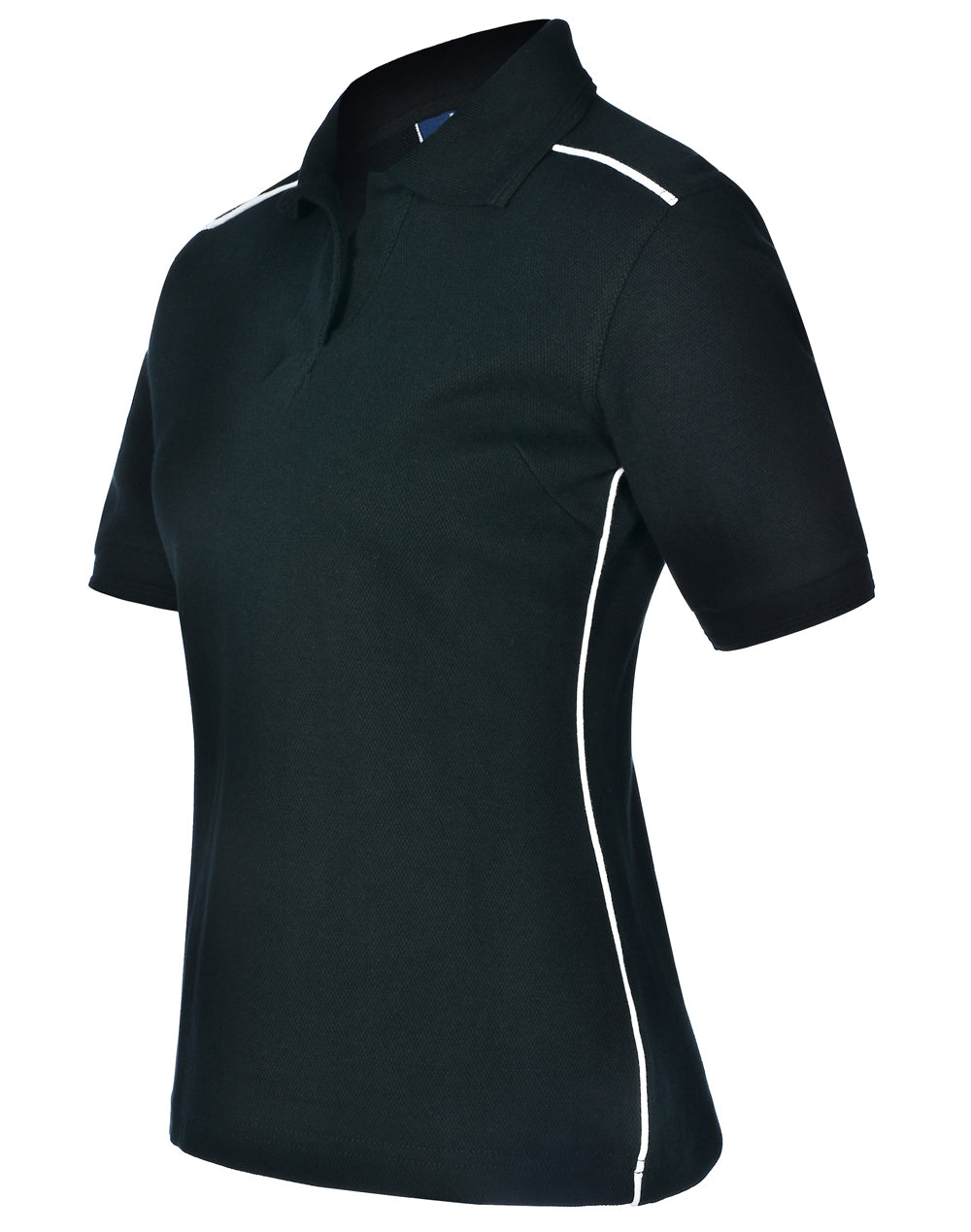 Winning Spirit-Ladies' Pure Cotton Contrast Piping Short Sleeve Polo-PS26