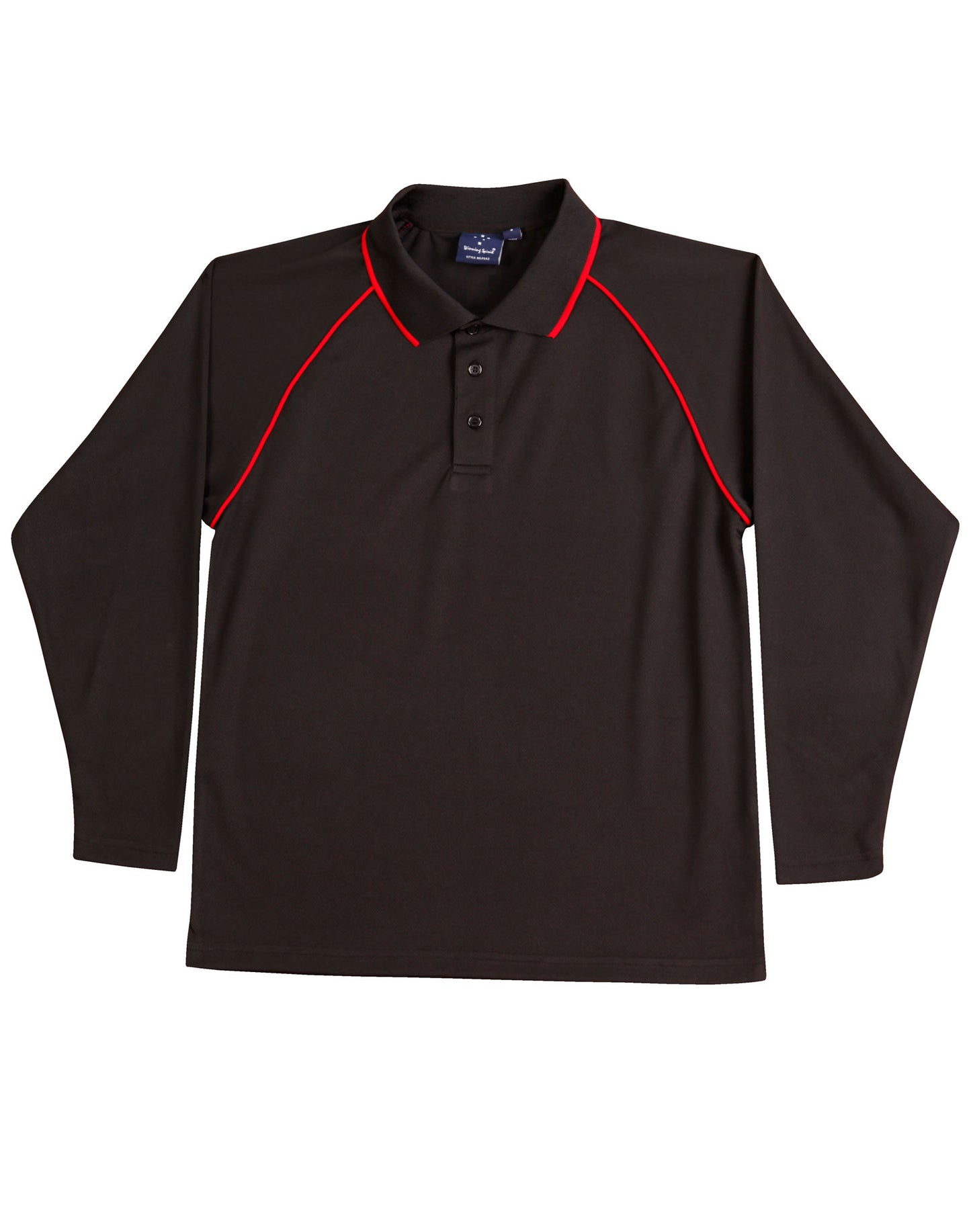 Winning Spirit -Men's CoolDry® Raglan Long Sleeve Contrast Polo-PS43