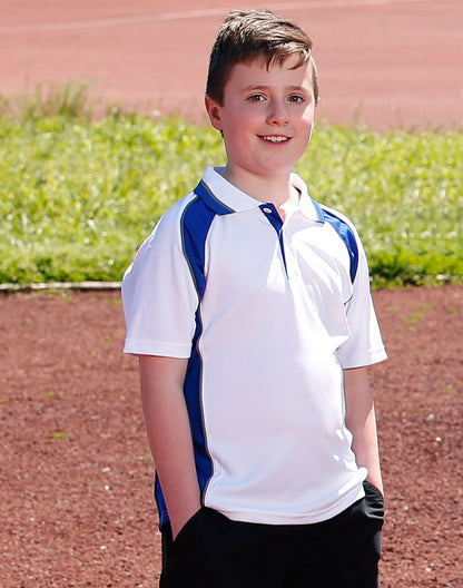 Winning Spirit - Mascot Kids Cooldry Short Sleeve Contrast Polo - PS49K