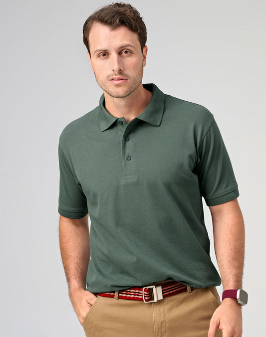 Winning Spirit -Men's Cotton Stretch Short Sleeve Polo-PS55 - 1st