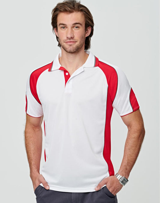 Winning Spirit-Men's CoolDry® Contrast Polo with Sleeve Panels-PS61-2nd