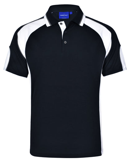 Winning Spirit-Men's CoolDry® Contrast Polo with Sleeve Panels-PS61-1st