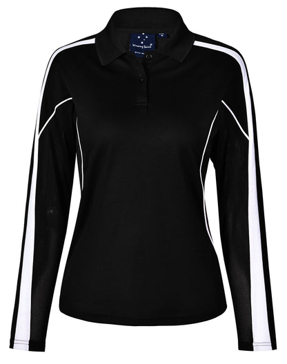 Winning Spirit-Ladies' TrueDry® Long Sleeve Polo-PS70