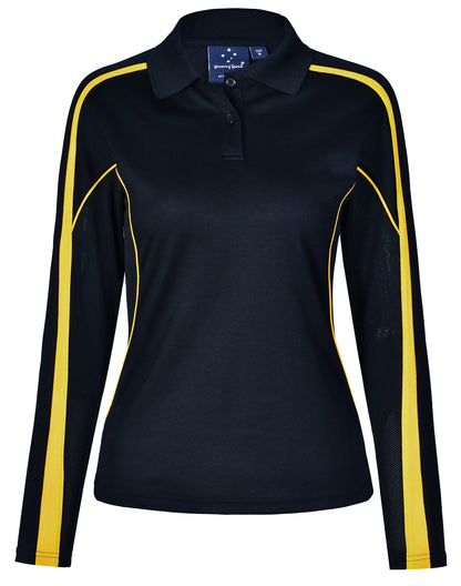 Winning Spirit-Ladies' TrueDry® Long Sleeve Polo-PS70