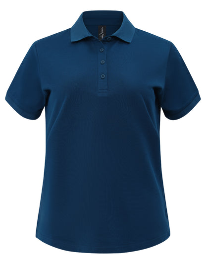 Winning Spirit - Ladies Ultrafine Cotton Pique Short Sleeve Polo - PS72