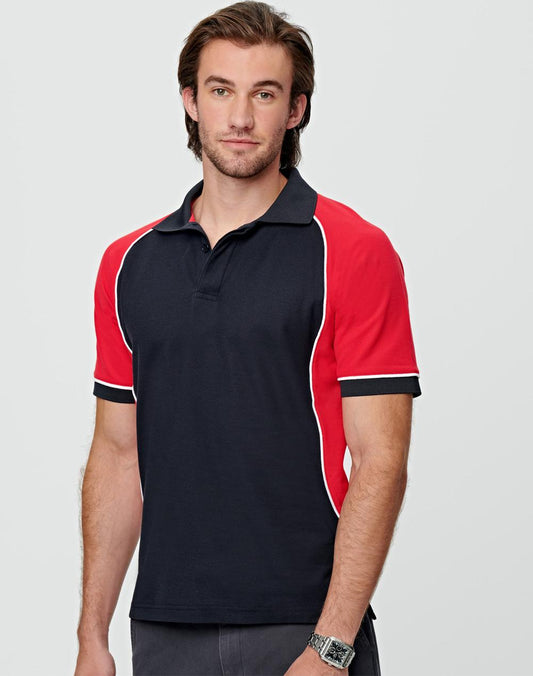 Winning Spirit -Men's TrueDry® Tri-colour Short Sleeve Pique Polo-PS77