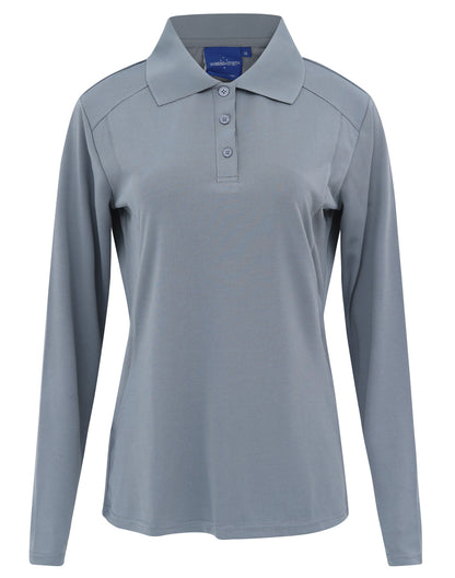 Winning Spirit-Lucky Bamboo Long Sleeve Polo Ladies-PS90