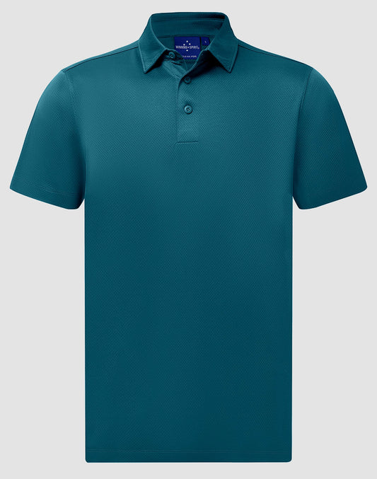 Winning Spirit - Mens Sustainable Jacquard Knit Polo - PS95