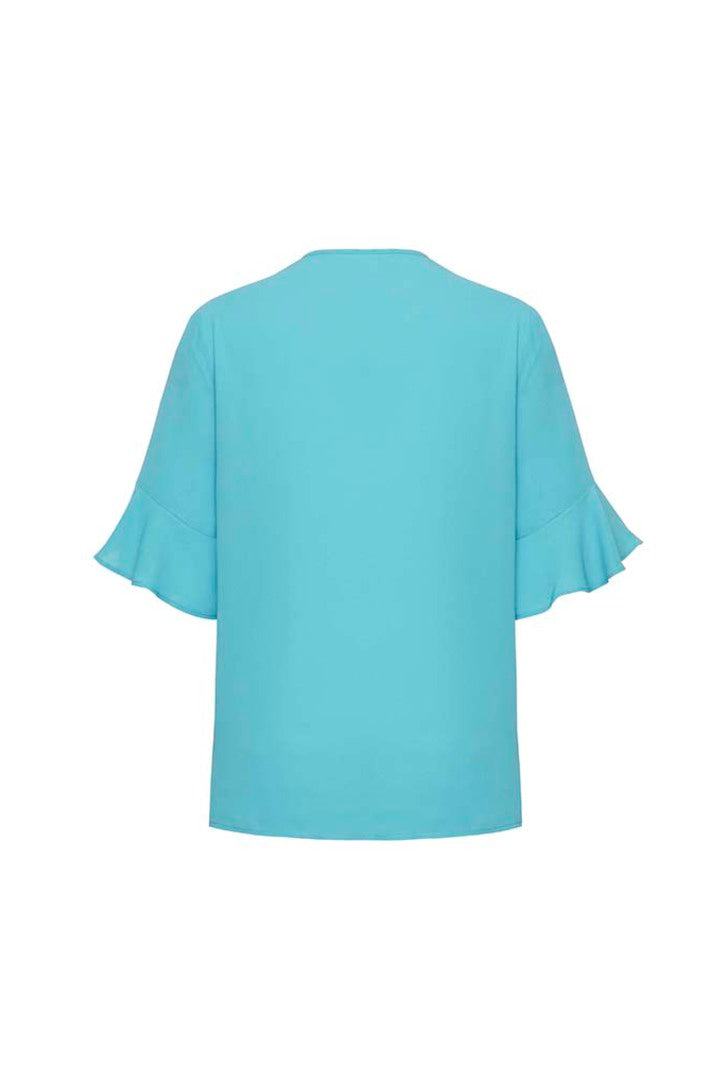Biz Corporate Womens Aria Fluted Sleeve Blouse  RB966LS