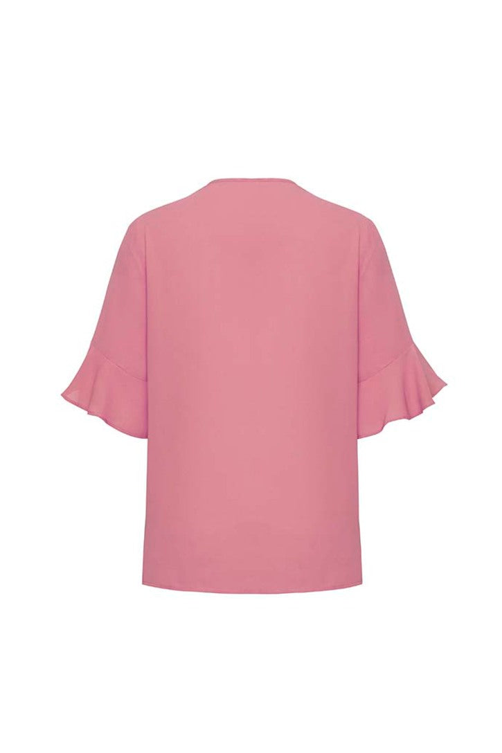 Biz Corporate Womens Aria Fluted Sleeve Blouse  RB966LS