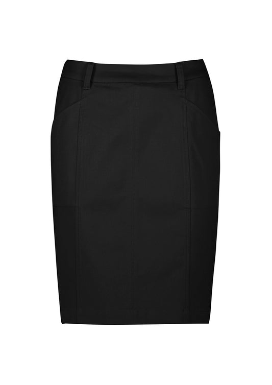 Biz Corporates - Womens Mid Waist Stretch Chino Skirt - RGS264L