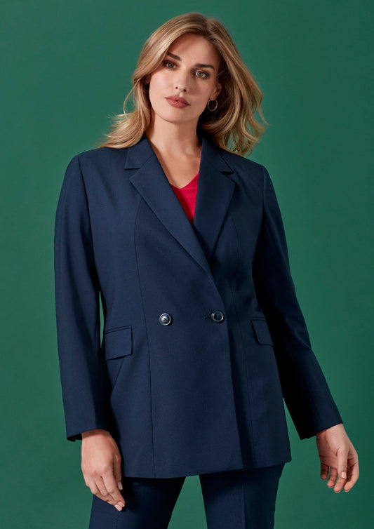 Biz Corporate - Womens Renew Double Breasted Longline Jacket - RJ400L