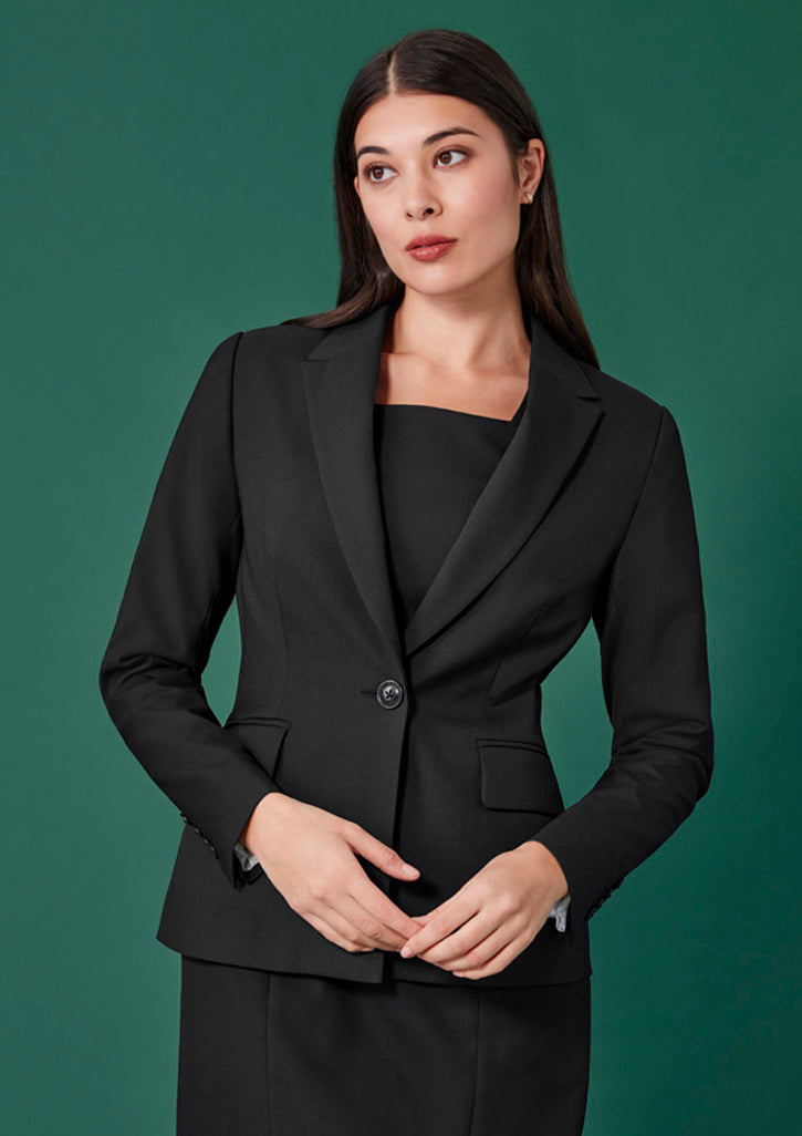 Biz Corporates - Womens Renew Single Button Mid Length Jacket - RJ401L