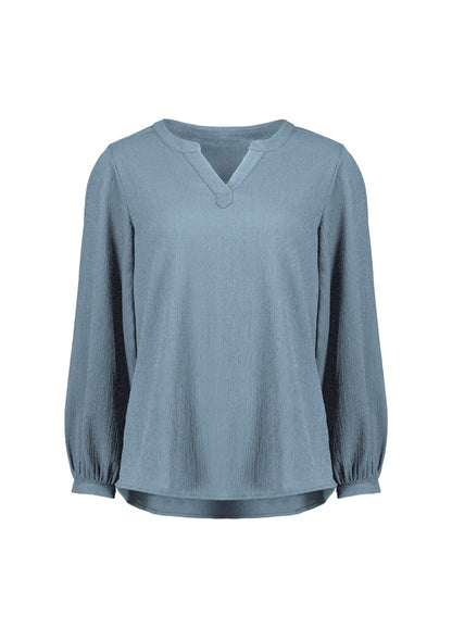 Biz Corporates - Womens Ruche Long Sleeve Blouse - RU568LL