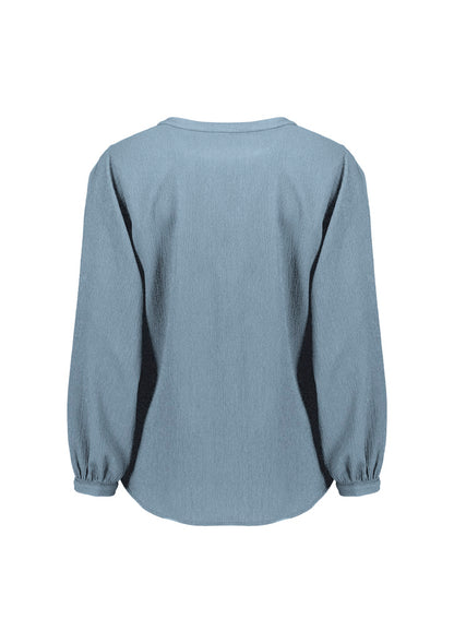 Biz Corporates - Womens Ruche Long Sleeve Blouse - RU568LL