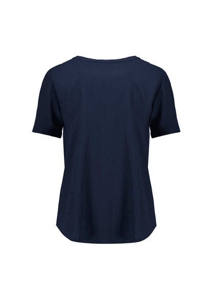 Biz Corporates - Womens Ruche Short Sleeve Blouse - RU568LS