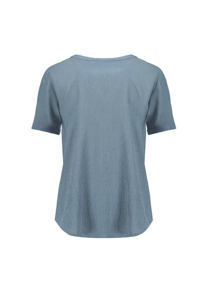 Biz Corporates - Womens Ruche Short Sleeve Blouse - RU568LS
