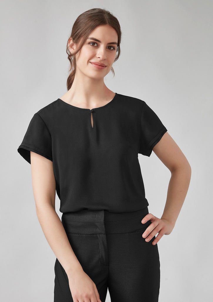 Biz Corporates - Womens Evelyn Short Sleeve Blouse - RU569LS