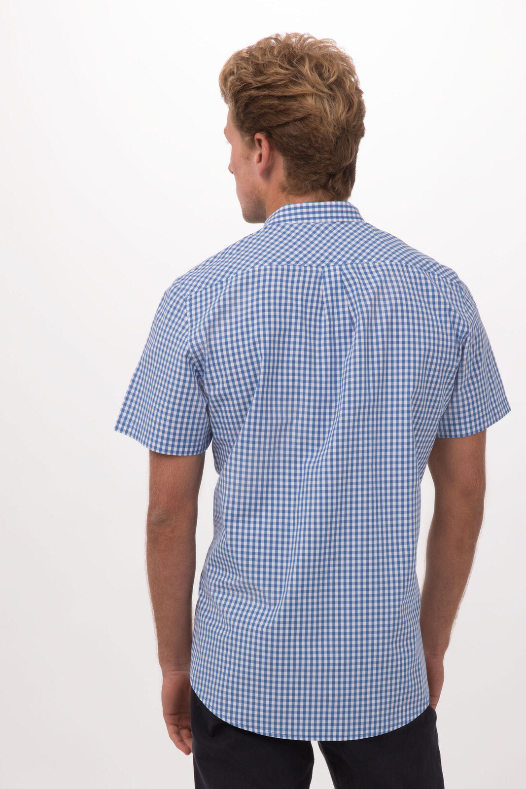 Chef Works - Modern Gingham Short Sleeve Dress Shirt