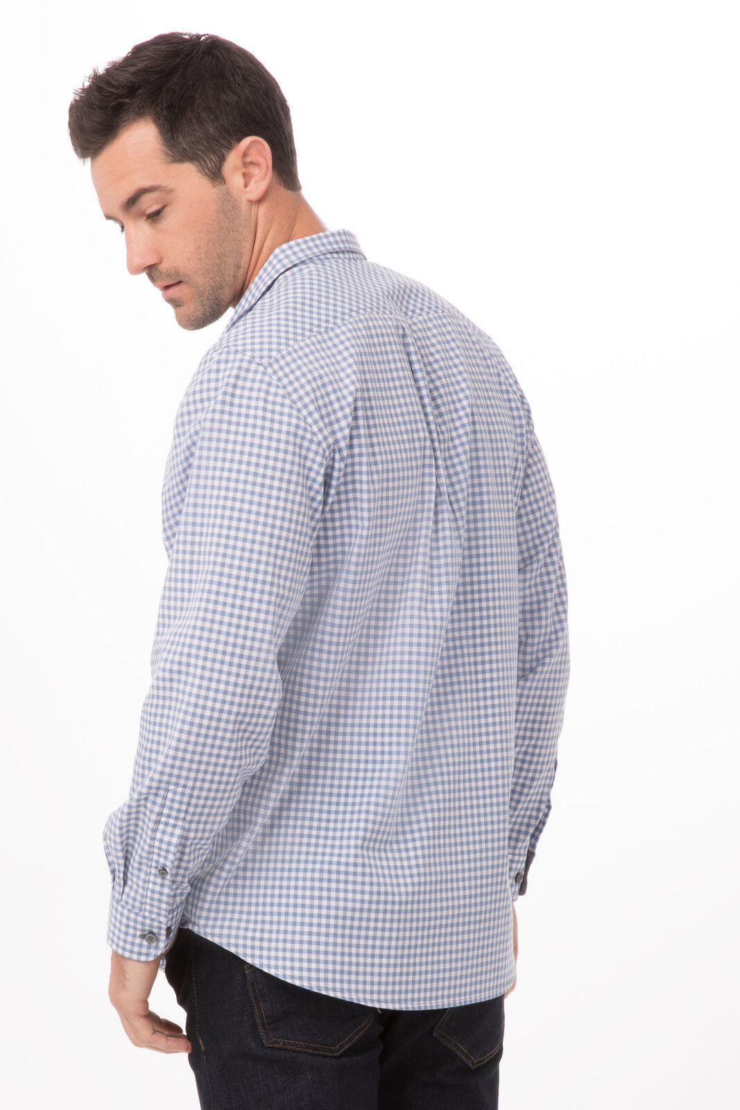 Chef Works - Modern Gingham Long Sleeve Dress Shirt