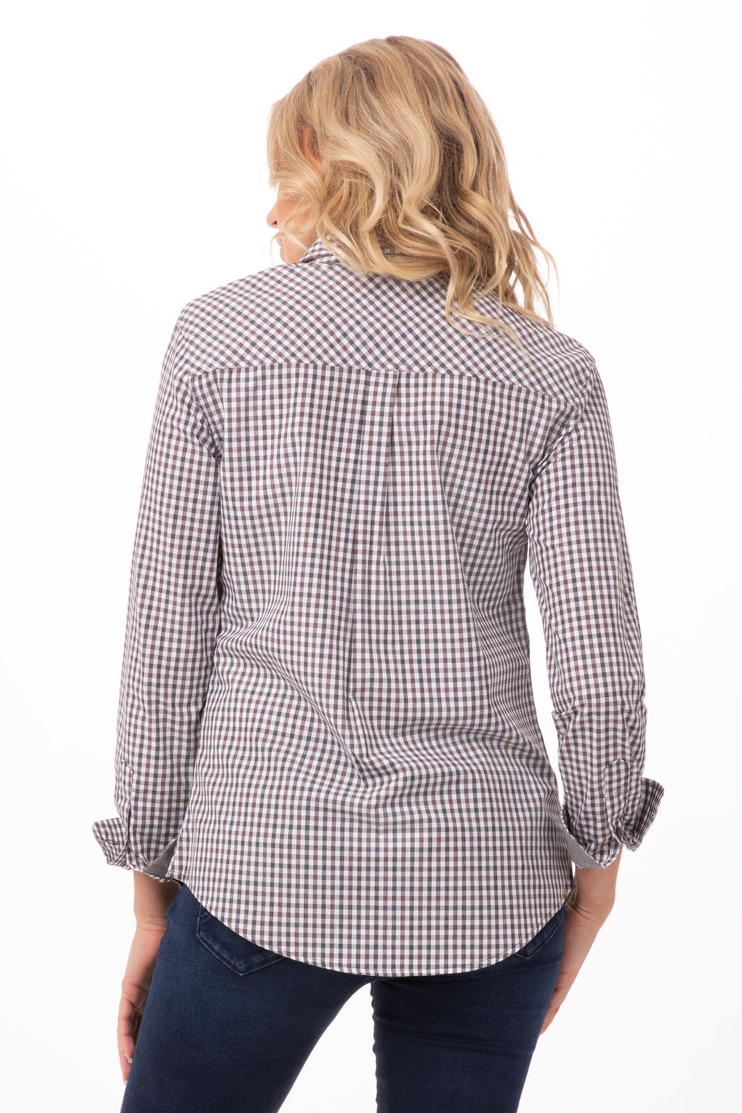 Chef Works - Women's Modern Gingham Long Sleeve Dress Shirt