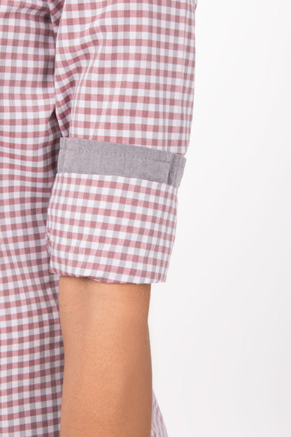 Chef Works - Women's Modern Gingham Long Sleeve Dress Shirt