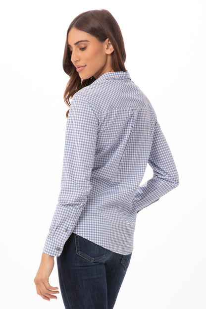 Chef Works - Women's Modern Gingham Long Sleeve Dress Shirt