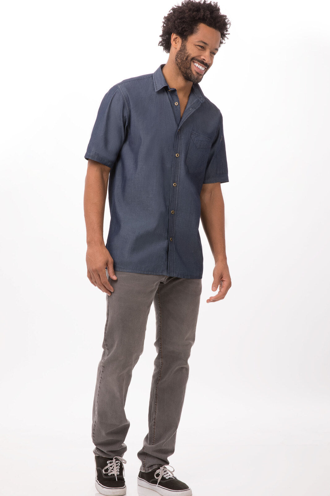 Chef Works - Detroit Short Sleeve Denim Shirt