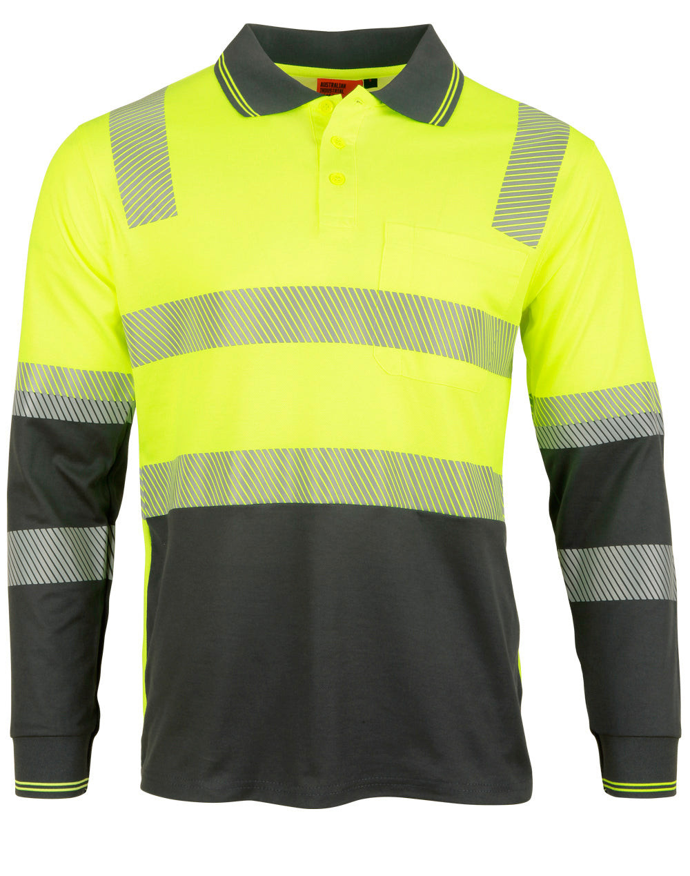 Winning Spirit-Unisex Truedry ® Biomotion Segmented Ls Safety Polo-SW74