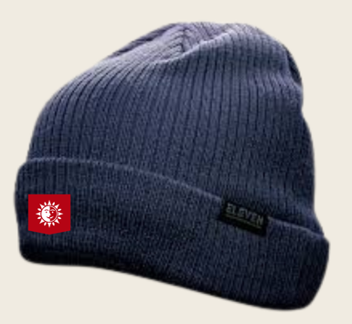 SANDHURST_ Atlantis - A4520 Andy Recycled Beanie/NAVY With logo