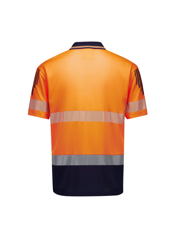 Syzmik - Mens Hi Vis Flux Segmented Tape Short Sleeve Polo - ZH555