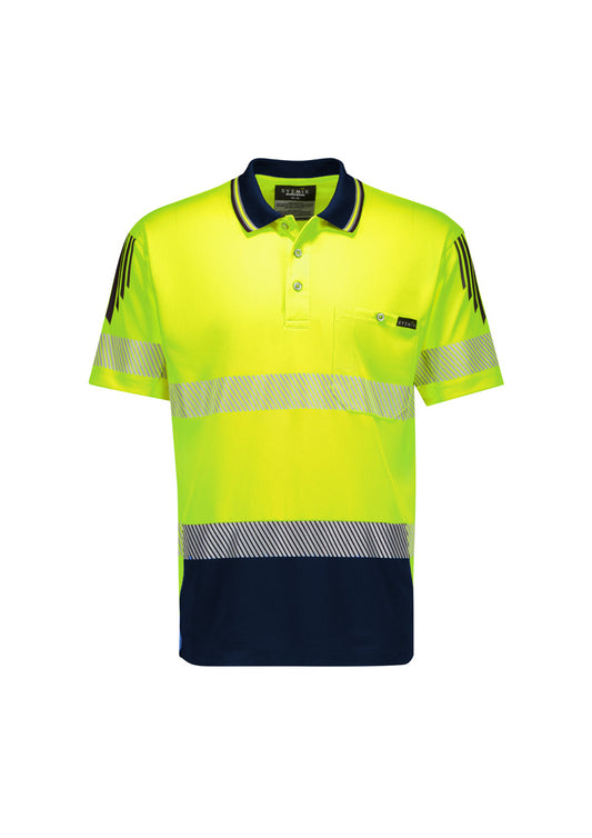 Syzmik - Mens Hi Vis Flux Segmented Tape Short Sleeve Polo - ZH555
