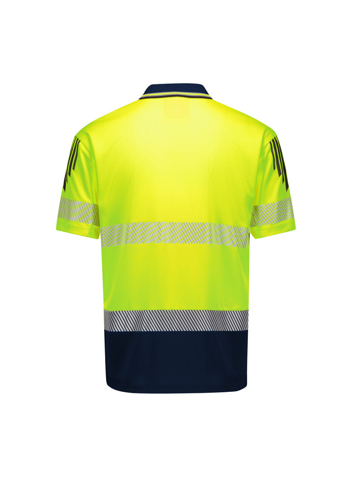Syzmik - Mens Hi Vis Flux Segmented Tape Short Sleeve Polo - ZH555