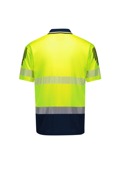 Syzmik - Mens Hi Vis Flux Segmented Tape Short Sleeve Polo - ZH555