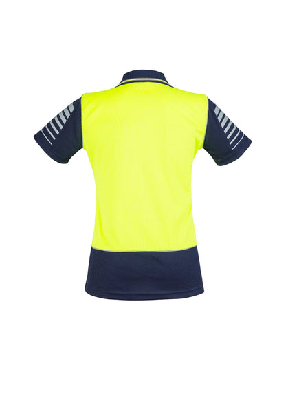 Syzmik - Womens Hi Vis Zone Short Sleeve Polo - ZHL236