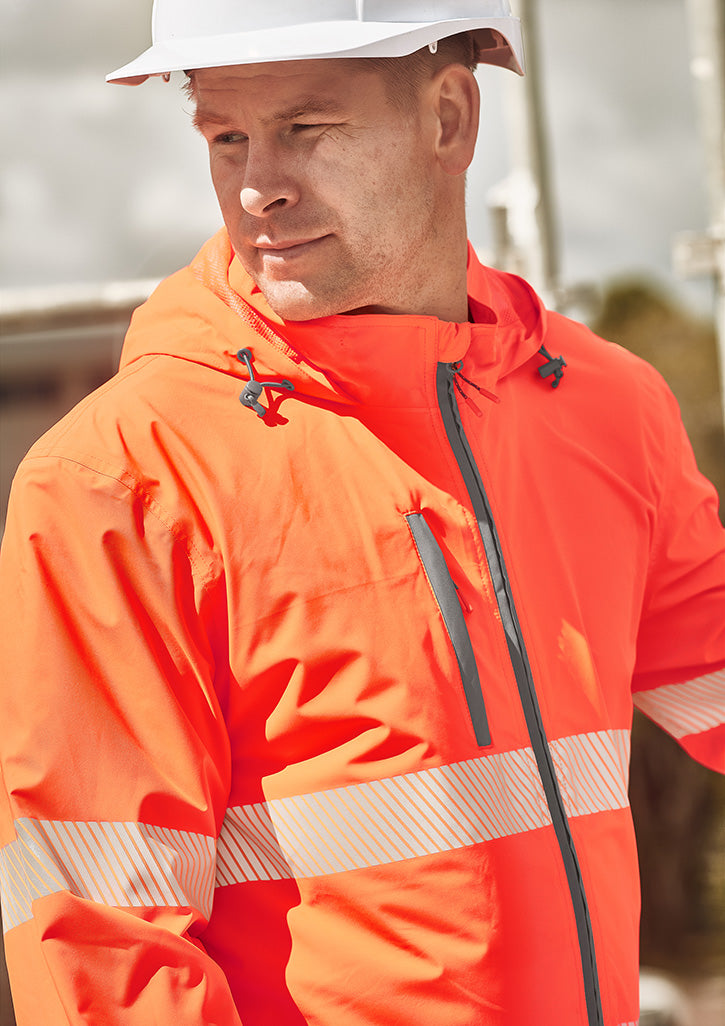 Syzmik - Unisex Super Light Segmented Tape Packable Rain Jacket - ZJ560