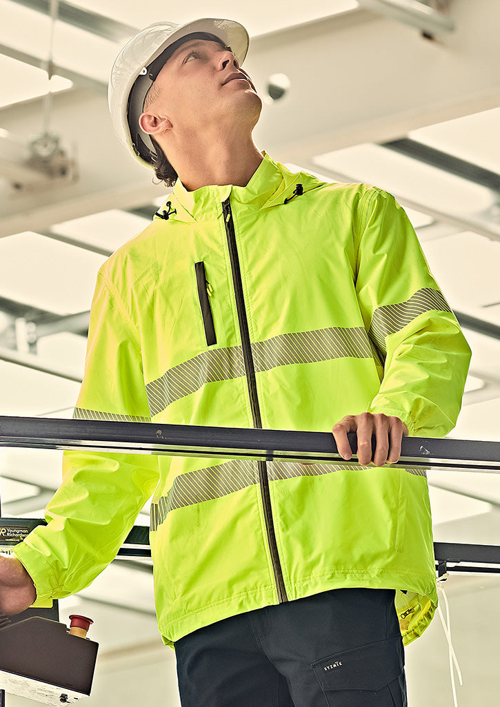 Syzmik - Unisex Super Light Segmented Tape Packable Rain Jacket - ZJ560