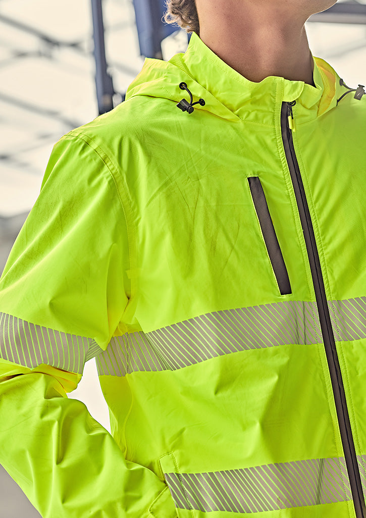 Syzmik - Unisex Super Light Segmented Tape Packable Rain Jacket - ZJ560