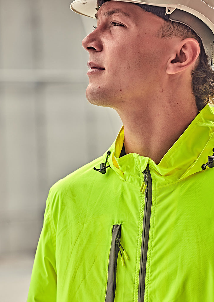 Syzmik - Unisex Super Light Segmented Tape Packable Rain Jacket - ZJ560