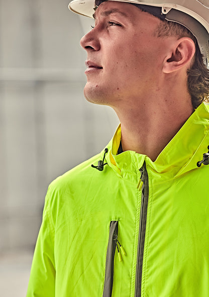 Syzmik - Unisex Super Light Segmented Tape Packable Rain Jacket - ZJ560