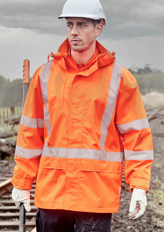 Syzmik - Mens Hi Vis X Back Ultralite Waterproof Jacket -  ZJ657